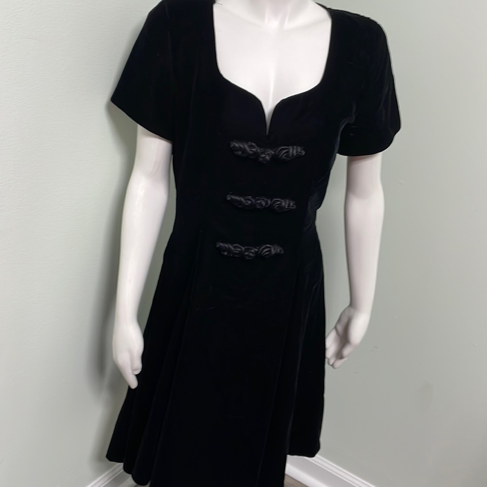 Santa Fe By Jim Tremblay Vintage Black Velvet Dress
